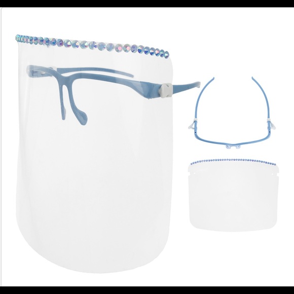 Protective Face Shield Blue Stone Reusable Glasses - Picture 3 of 9